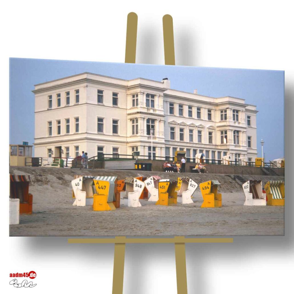 Norderney Hotel am Strand 90x60 cm Canvas