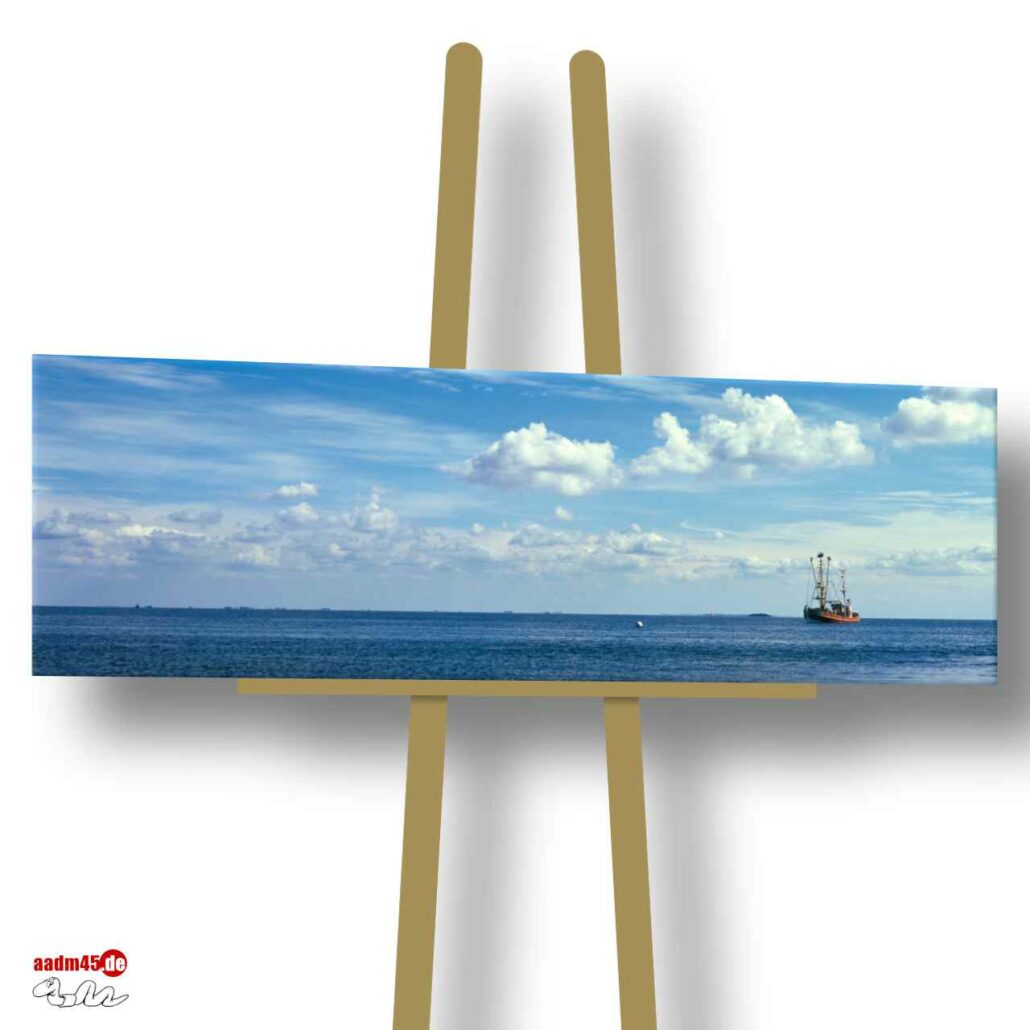 Föhr Kutter am Horizont 90x30 cm Canvas