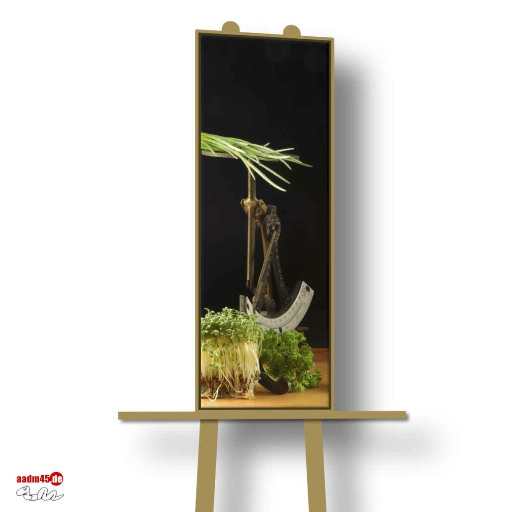 Tall Stills Kräuterwaage 30x90 cm Canvas + Schattenfugenrahmen