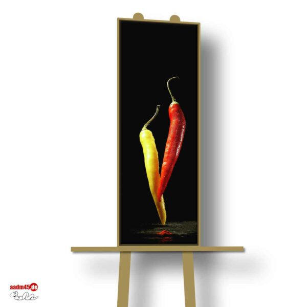 Tall Stills Peperoni duo 30x90 cm Canvas + Schattenfugenrahmen