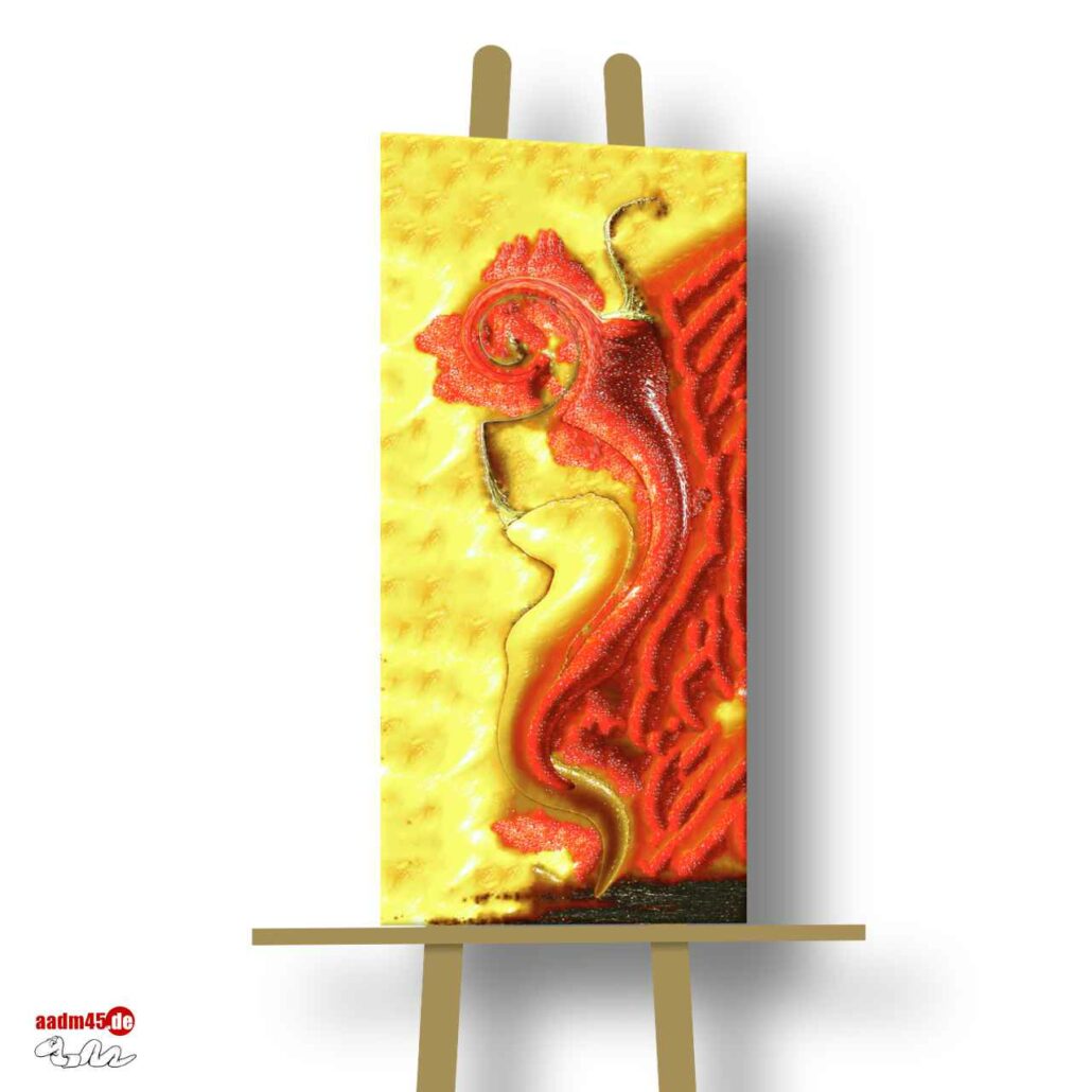 Zwei Peperoni Kreation 45x100 cm Canvas