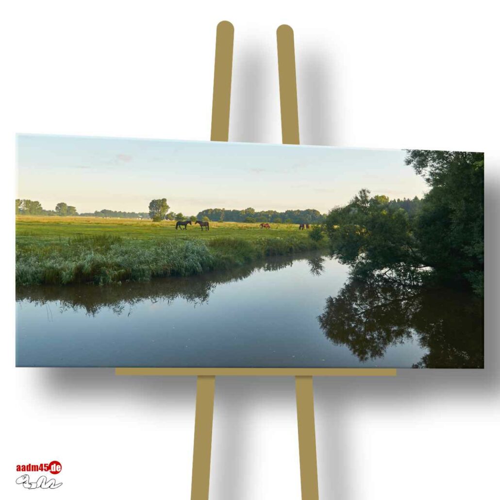 Loxstedt Pferde an der Lune 120x60 cm Canvas