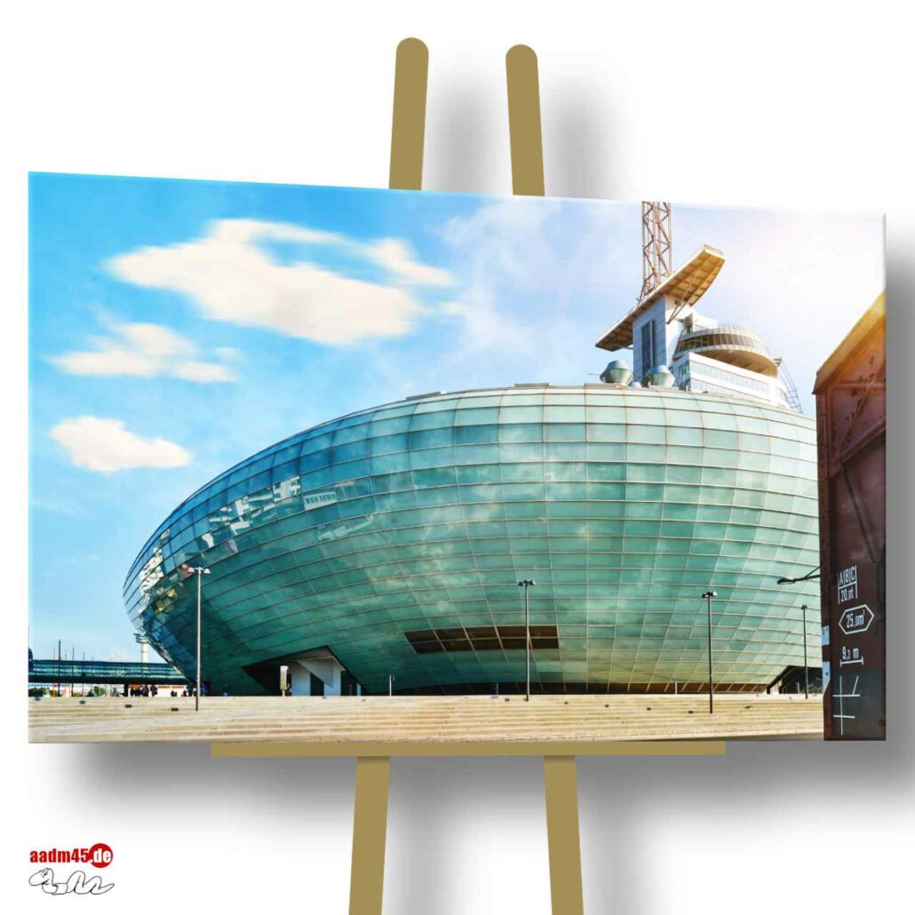 Bremerhaven Klimahaus in 90x60 cm auf Canvas