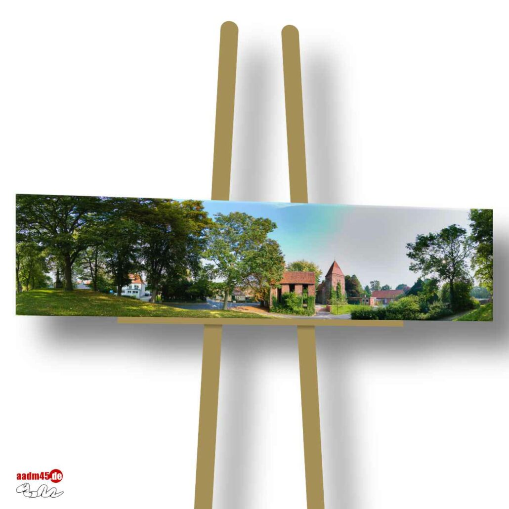 360° Bremerhaven Wulsdorfer Kirche vom Jedutenberg 160x40 cm Canvas