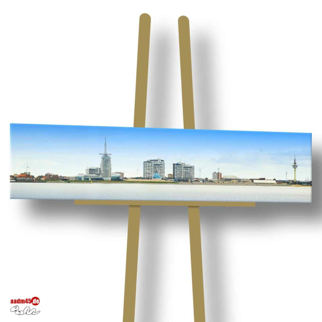 Bremerhaven Skyline ab Blexen 130x35 cm Canvas