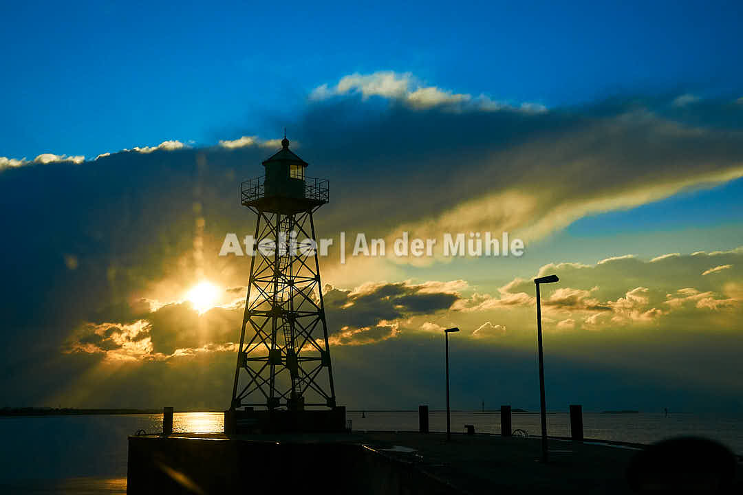 Bremerhaven Grüner Leuchtturm Geestemole - 