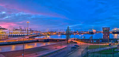 Produktbild Bremerhaven Osthafen Panorama © 2014 Adrian J.-G. Wackernah - 000535