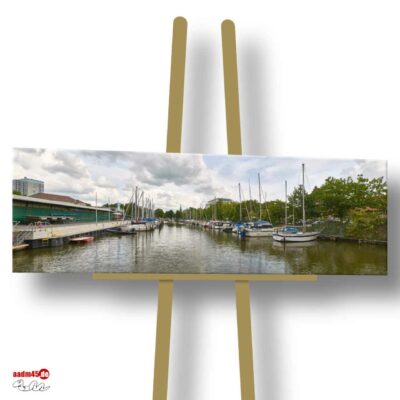 Bremerhaven Hauptkanal Geestemünde 120x40 cm Canvas