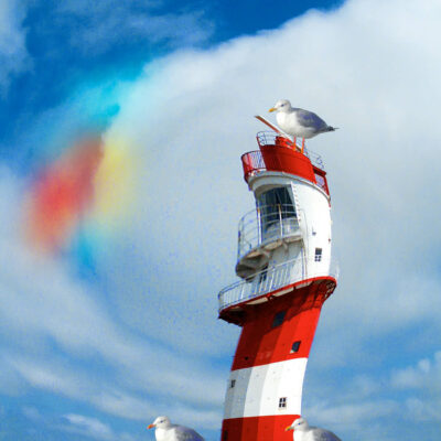 Verzerrtes Borkum Leuchtfeuer © 2003 Ilona Weinhold-Wackernah - 000388