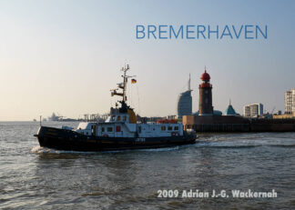Postkarte Bremerhaven Lotse vor Geestemole © 2009 Adrian J.-G. Wackernah