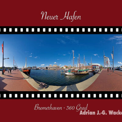 Postkarte Bremerhaven Neuer Hafen © Adrian J.-G. Wackernah