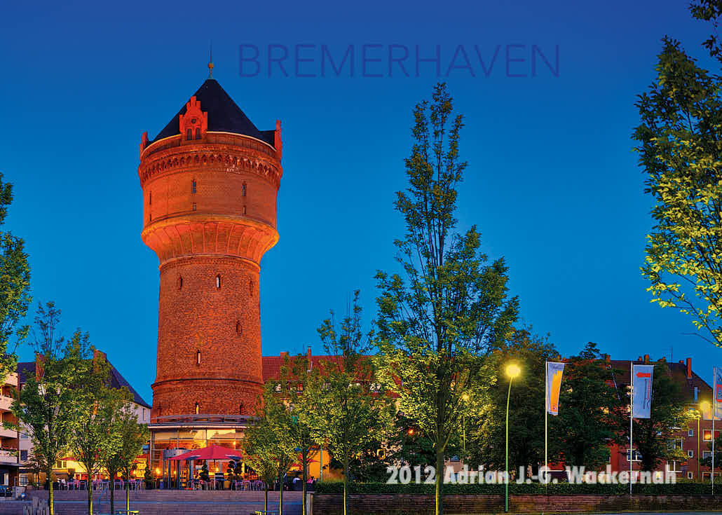 Postkarte Bremerhaven Wasserturm Geestemünde © 2012 Adrian J.-G. Wackernah