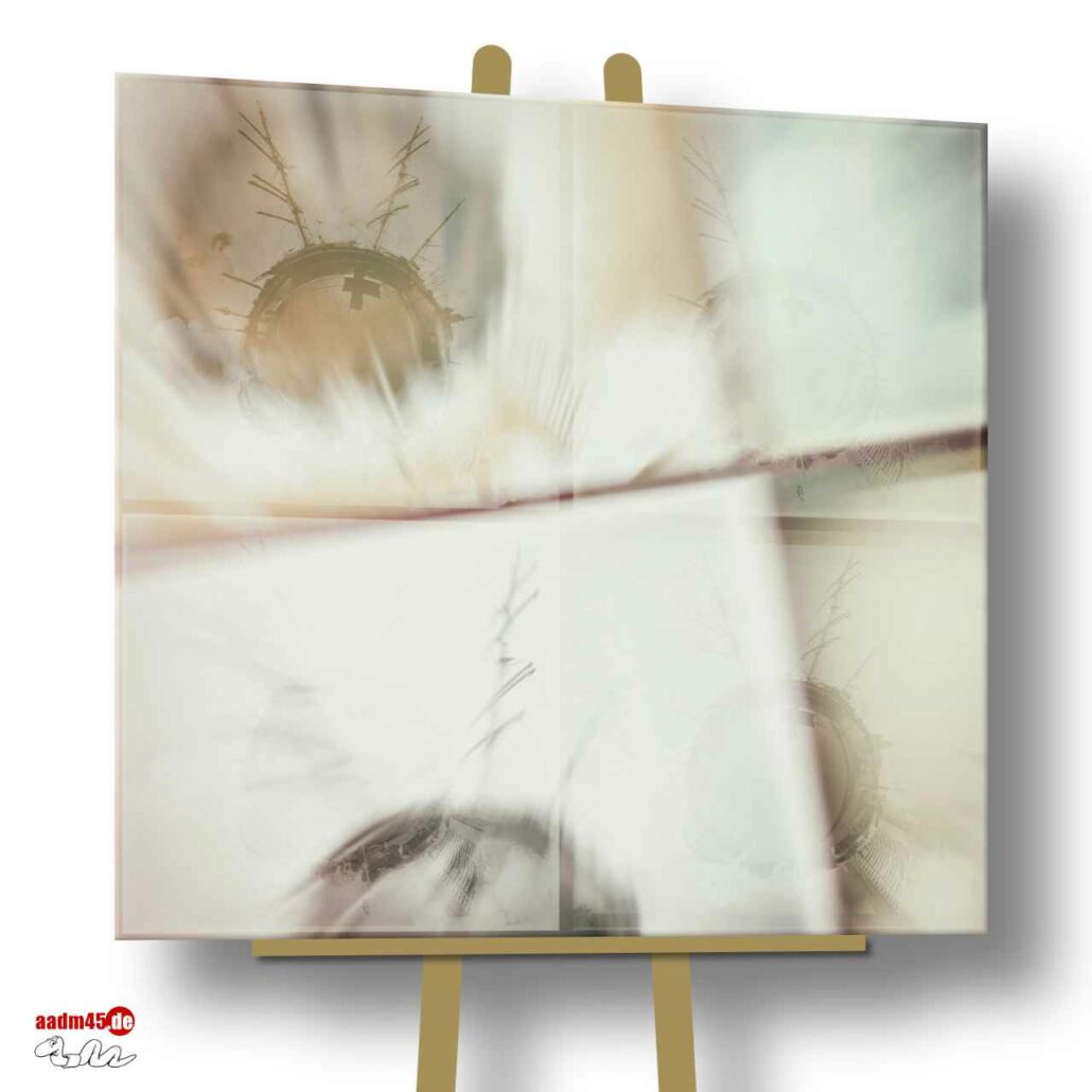 Komposition Standpunkte 120x120 cm Canvas