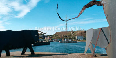 Wandbild Helgoland Kunst im Hafen
