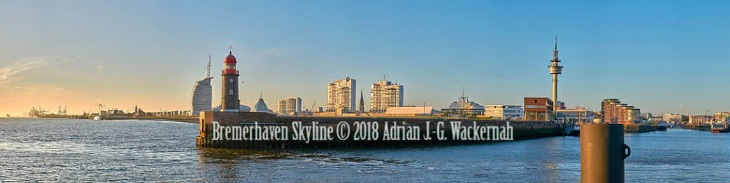 Panoramafotografie Produktbild Bremerhaven Skyline © 2018 Adrian J.-G. Wackernah - 001053
