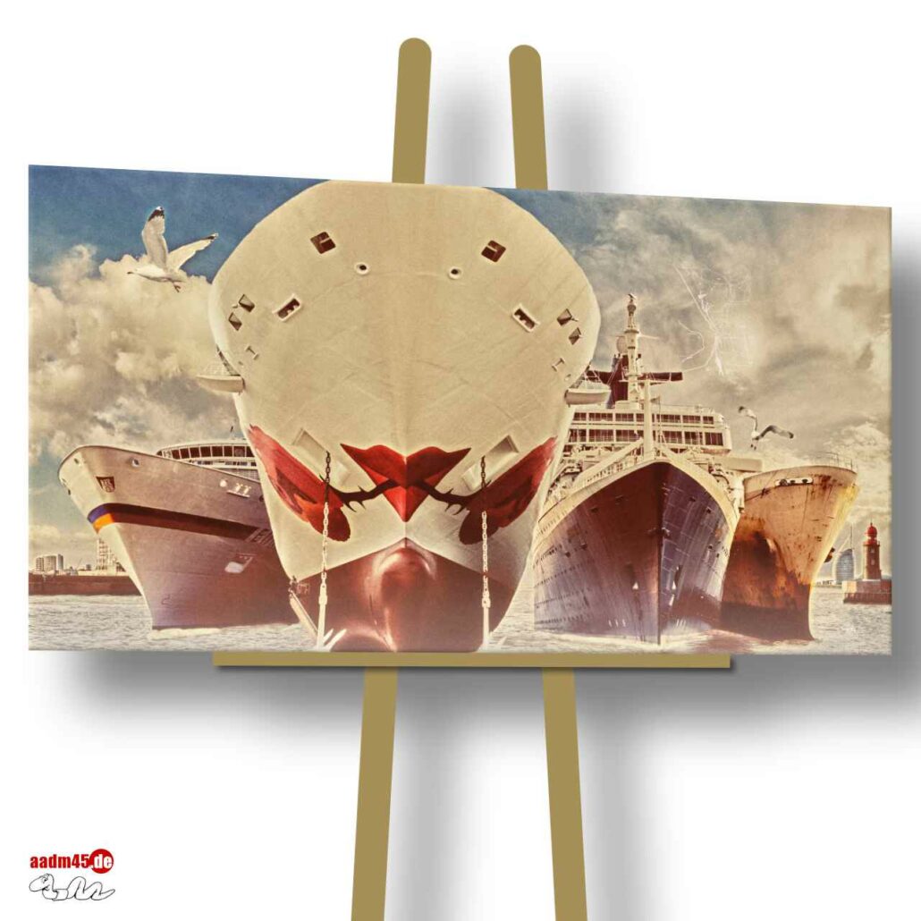 Bremerhaven Dicke Pötte 160x90 cm Canvas