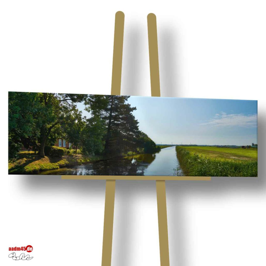 Loxstedt Overwarfe Sielkanal 150x50 cm Wandbild