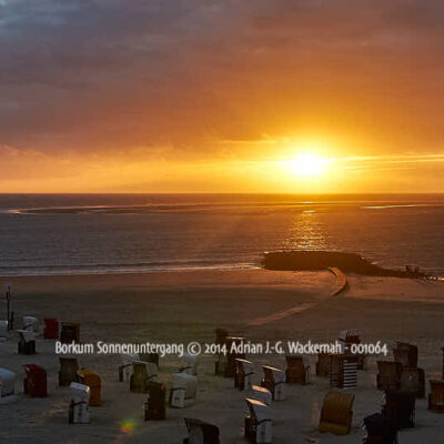 Produktbild Borkum Sonnenuntergang © 2014 Adrian J.-G. Wackernah - 001064