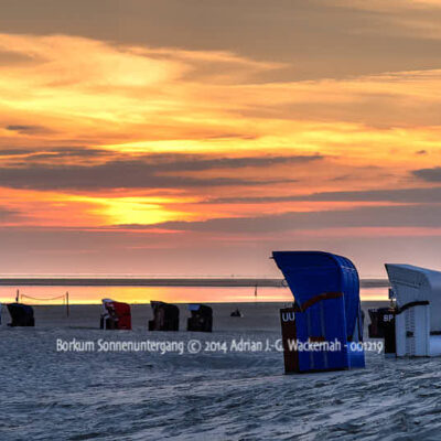 Produktbild Borkum Sonnenuntergang © 2014 Adrian J.-G. Wackernah - 001219
