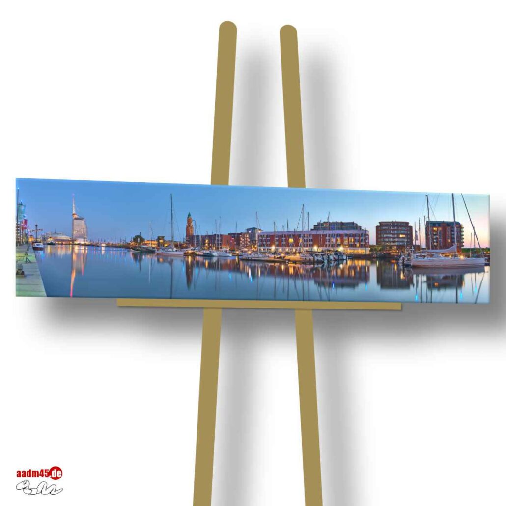 Bremerhaven Neuer Hafen 160x40 cm Canvas
