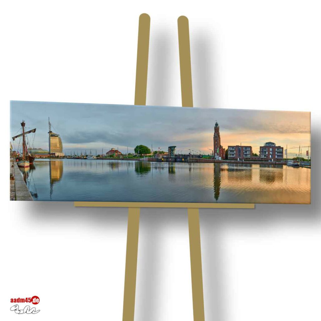 Bremerhaven Neuer Hafen 150x50 cm Canvas