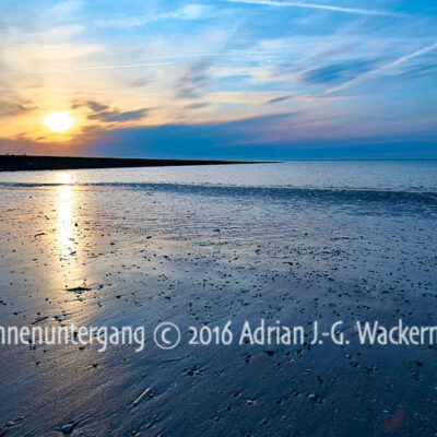 Produktbild Fotografie Baltrum Sonnenuntergang © 2016 Adrian J.-G. Wackernah - 001252