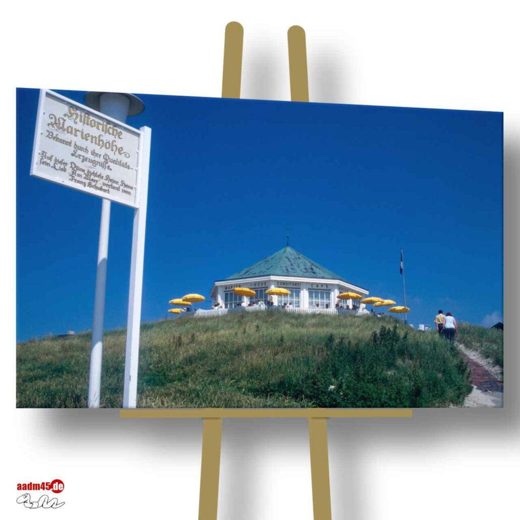 Norderney Strandcafé Marienhöhe 75x50 cm Canvas