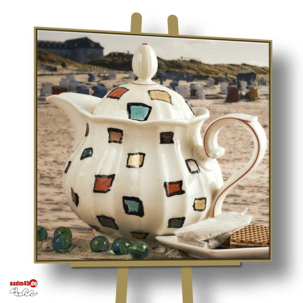 Edition 22 Am Strand 100x100 cm Wandbild
