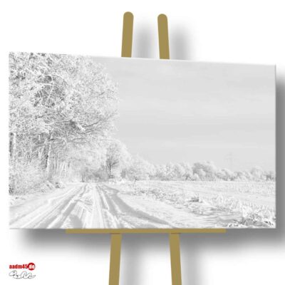 Loxstedt Spuren im Schnee 120x80 cm Canvas