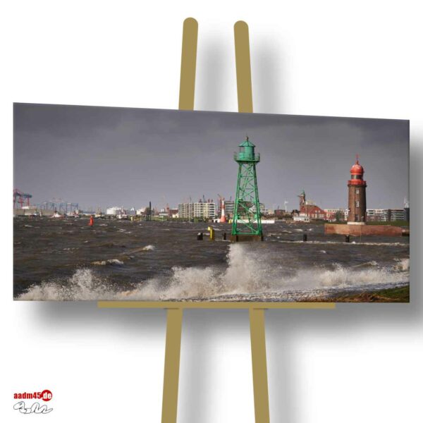 Bremerhaven Sturmtief Sabine 180x90 cm Canvas