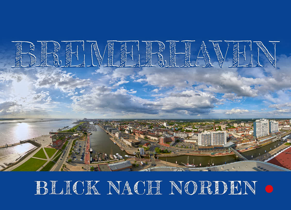 Postkarte »Bremerhaven Blick  nach Norden«