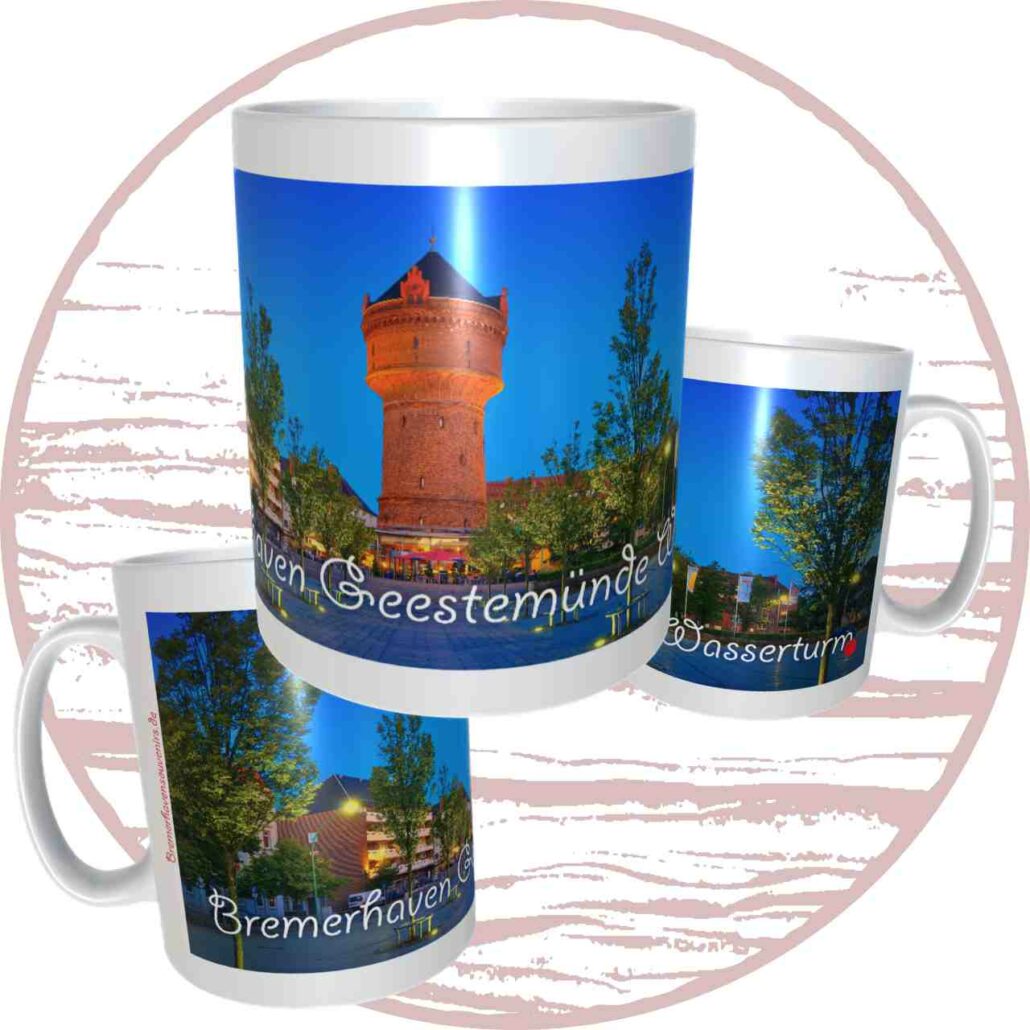 Bremerhaven Geestemünde Wasserturm Kaffeepott Ø82x96 mm