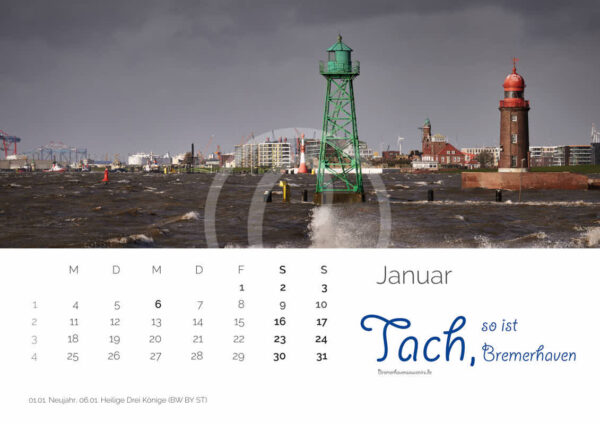 Fotokalender 2021 »Tach, so ist Bremerhaven« DIN A2 – Bild 2