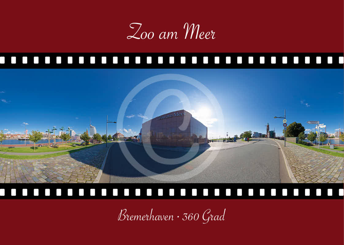 Postkarte Bremerhaven 360 Grad Zoo am Meer