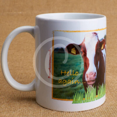 Fototasse »Kuh Hello again…«