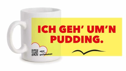 Produktbild Fototasse Bremerhavenschnack »Ich geh’ um’n Pudding« © 2021