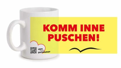 Produktbild Fototasse Bremerhavenschnack »Komm inne Puschen!« © 2021