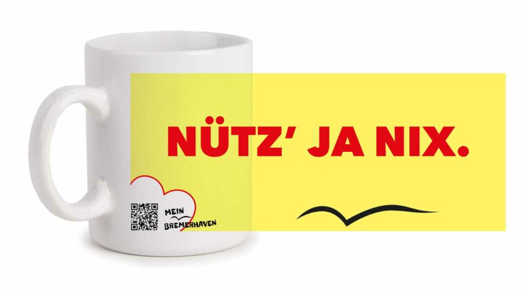 Produktbild Fototasse Bremerhavenschnack »Nütz ja nix« © 2021