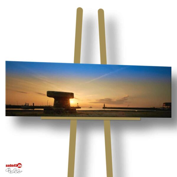 Bremerhaven Geestemole Sonnenuntergang 210x70 cm Canvas