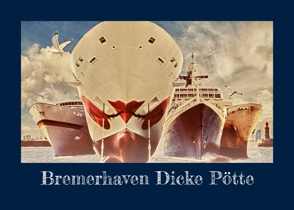 Fotoposter Bremerhaven Dicke Pötte 50×70 cm