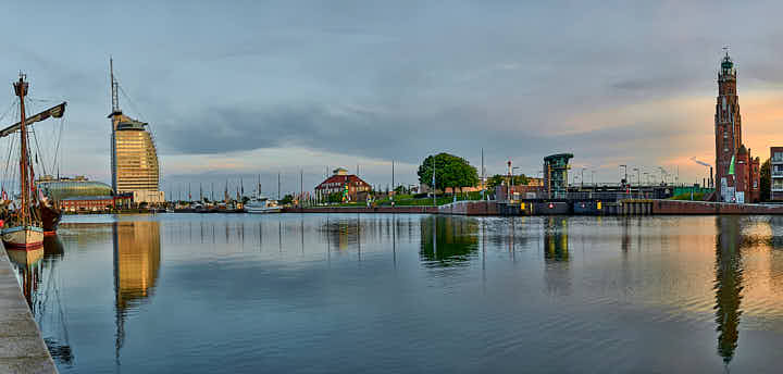 Fotokarte Bremerhaven Neuer Hafen