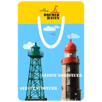 Lesezeichen Bremerhaven Geestemole Südfeuer + Nordfeuer