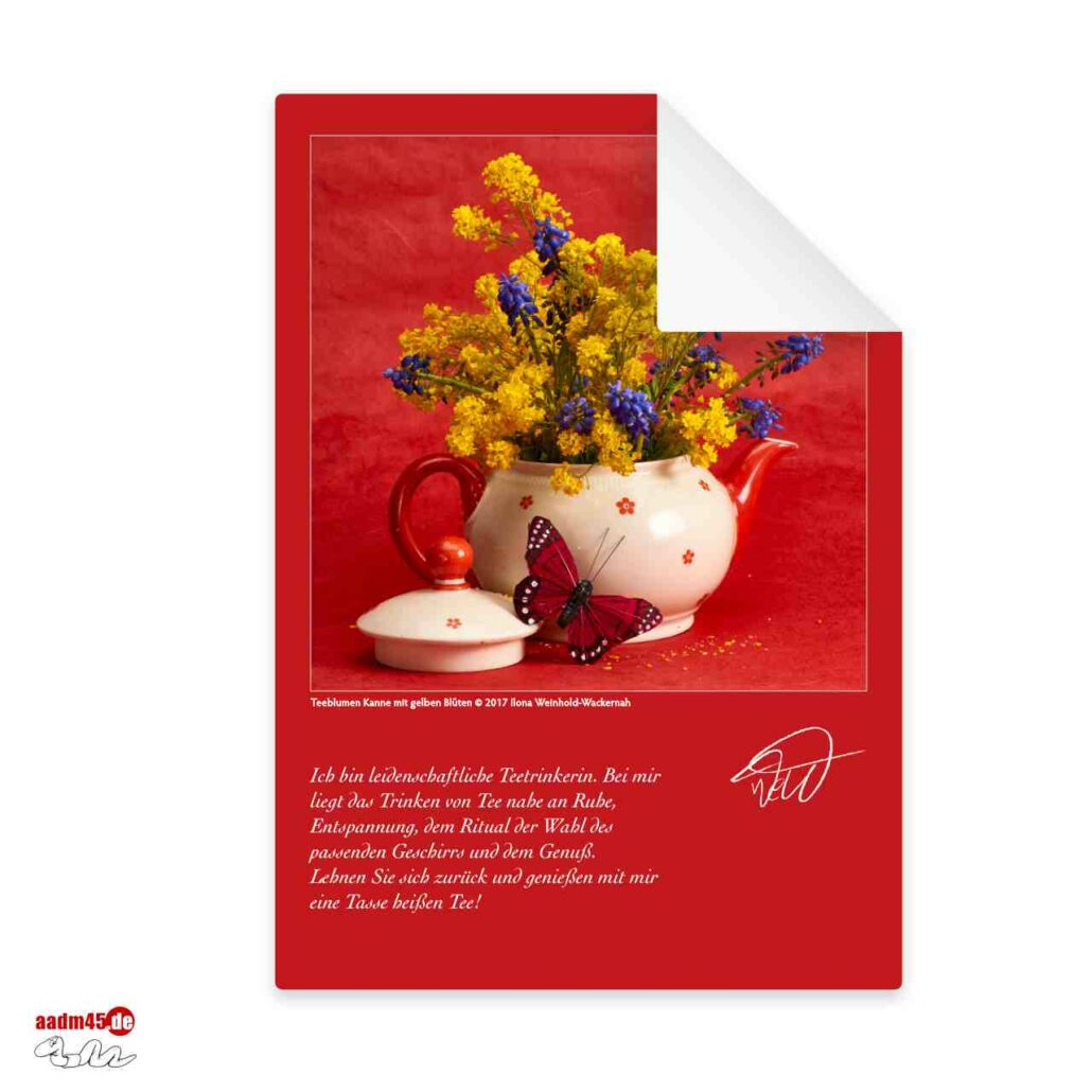 Postkarte gelbe Blüten