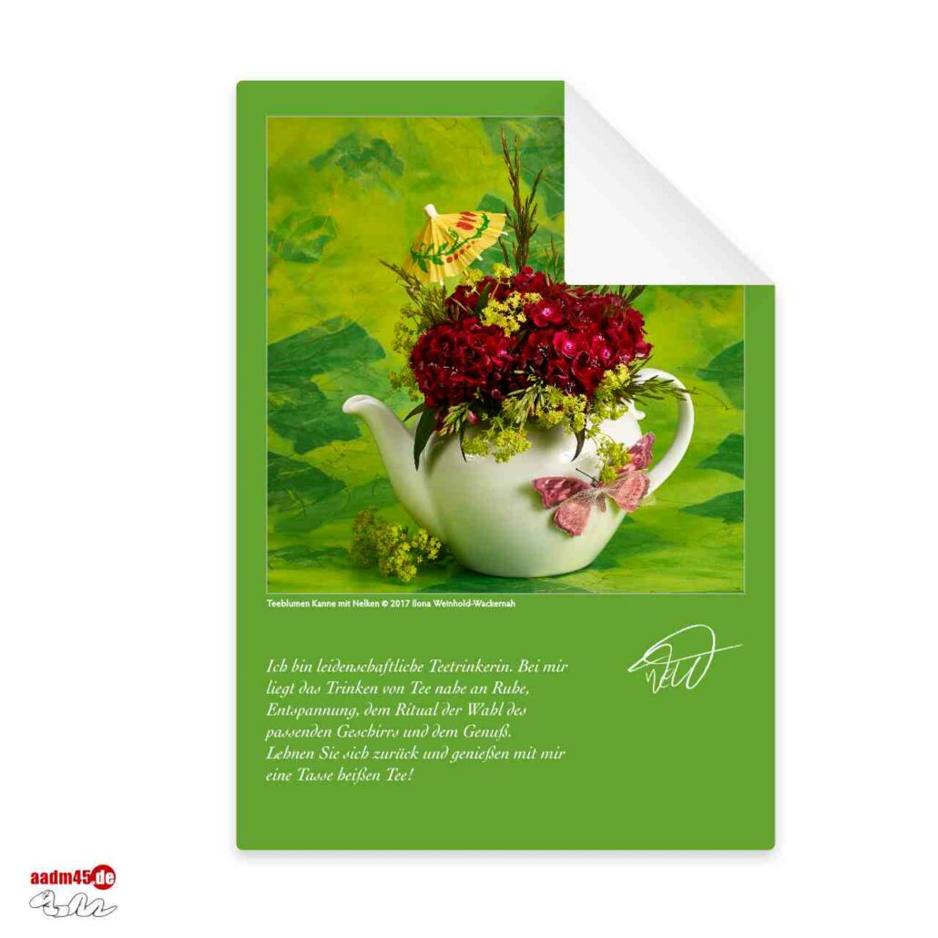 Postkarte Nelkenblüte