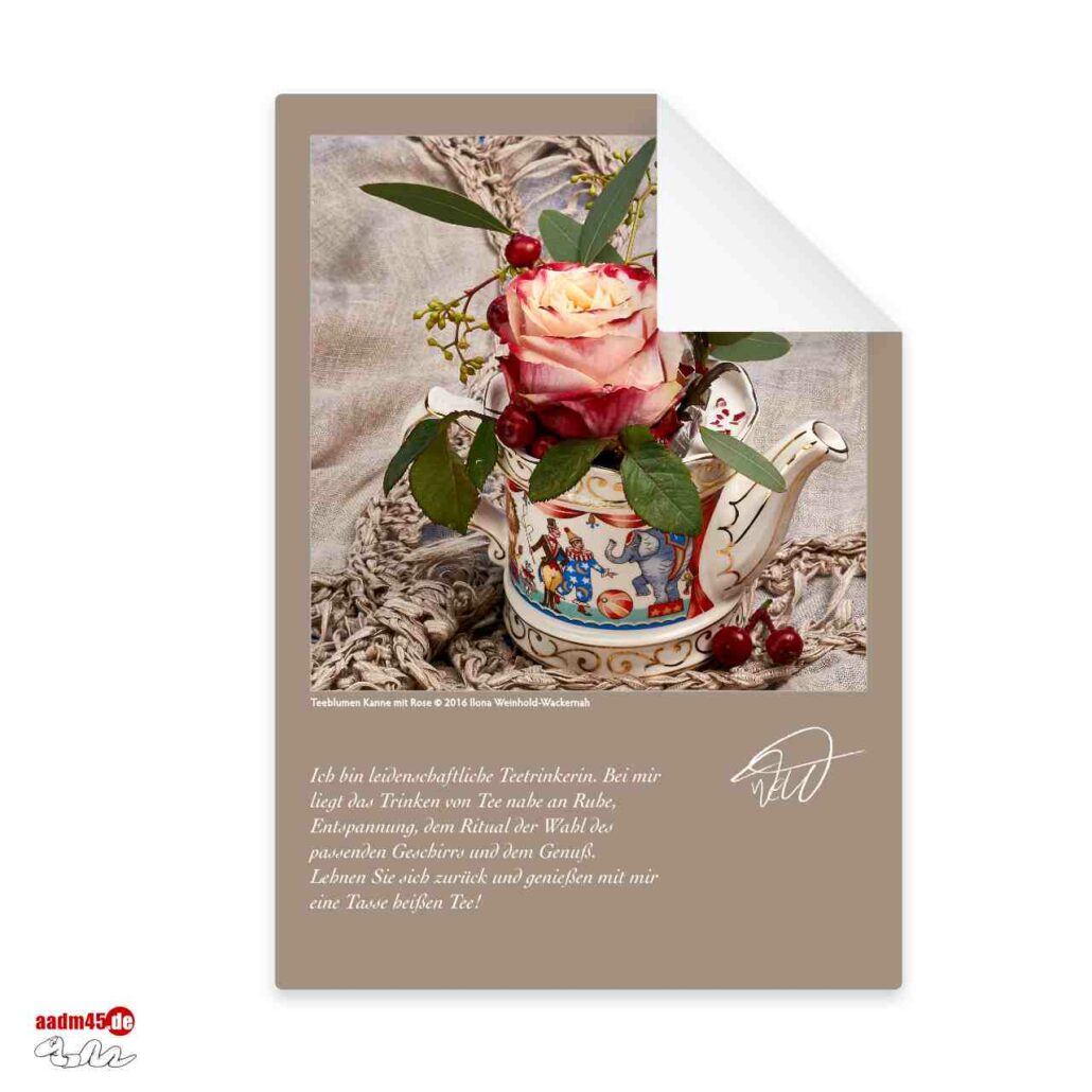 Set mit 7 Karten aus der Foto-Edition Teeblumen