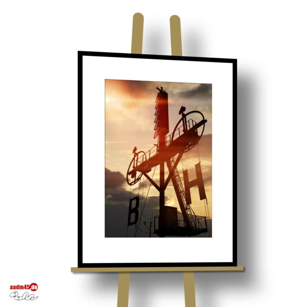 Bremerhaven Semaphor Borkum-Helgoland 50×70 cm Alurahmen