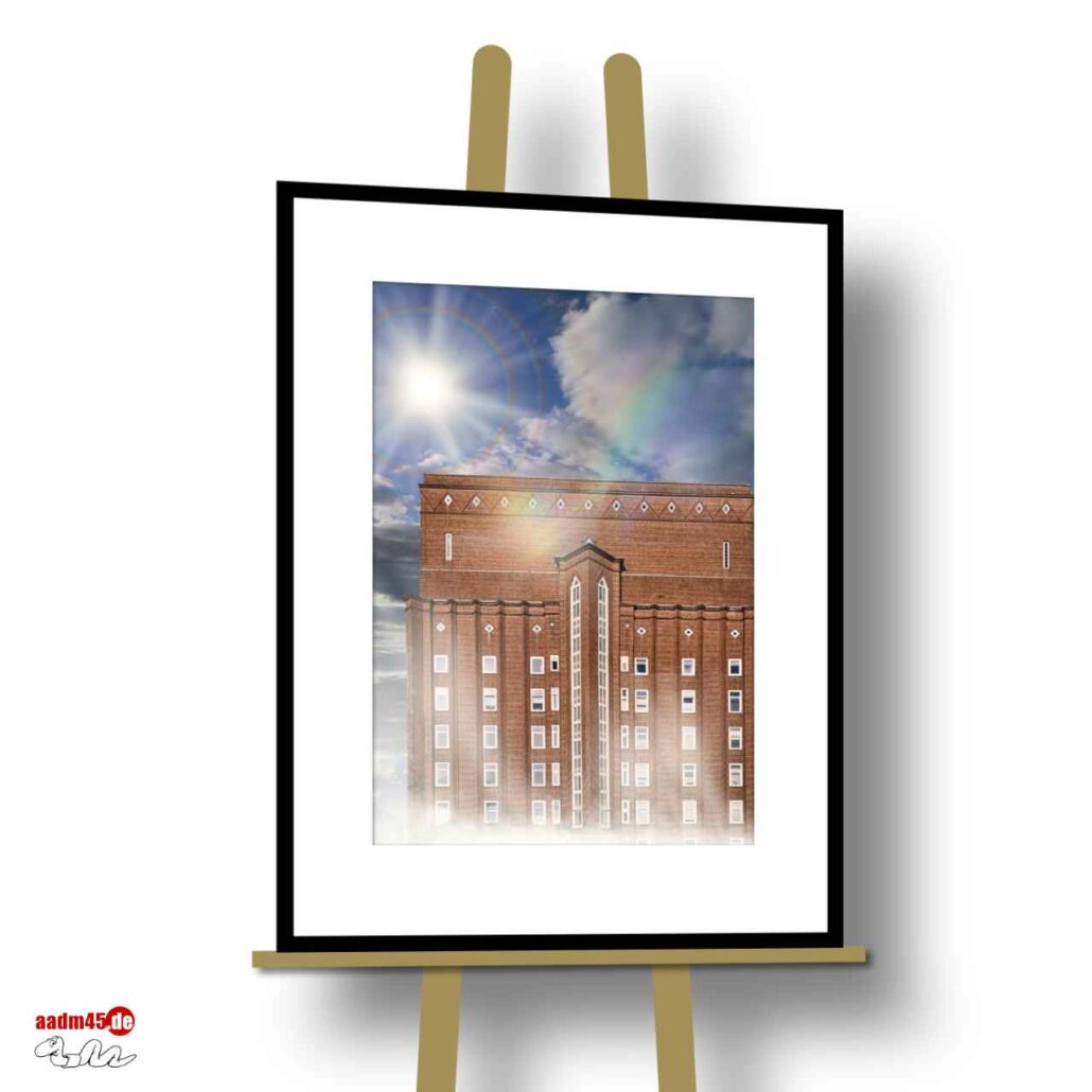 Bremerhaven Wasserturm 50×70 cm Alurahmen