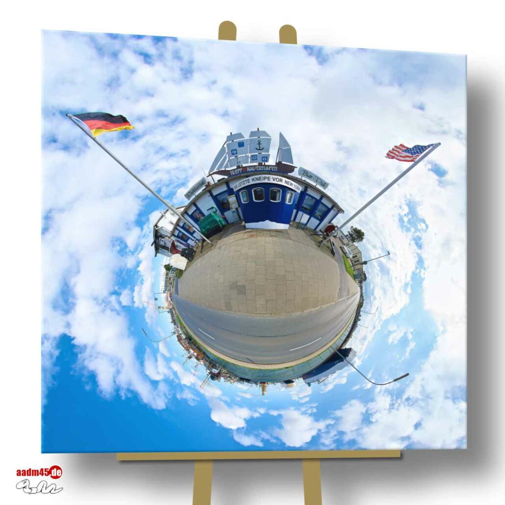 Bremerhaven Die letzte Kneipe vor New York 120x120 cm Canvas