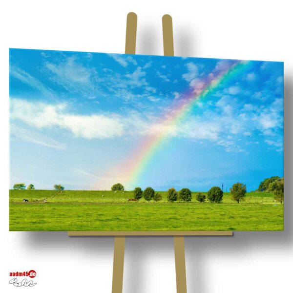 Regenbogen bei Dedesdorf 120x80 cm Canvas