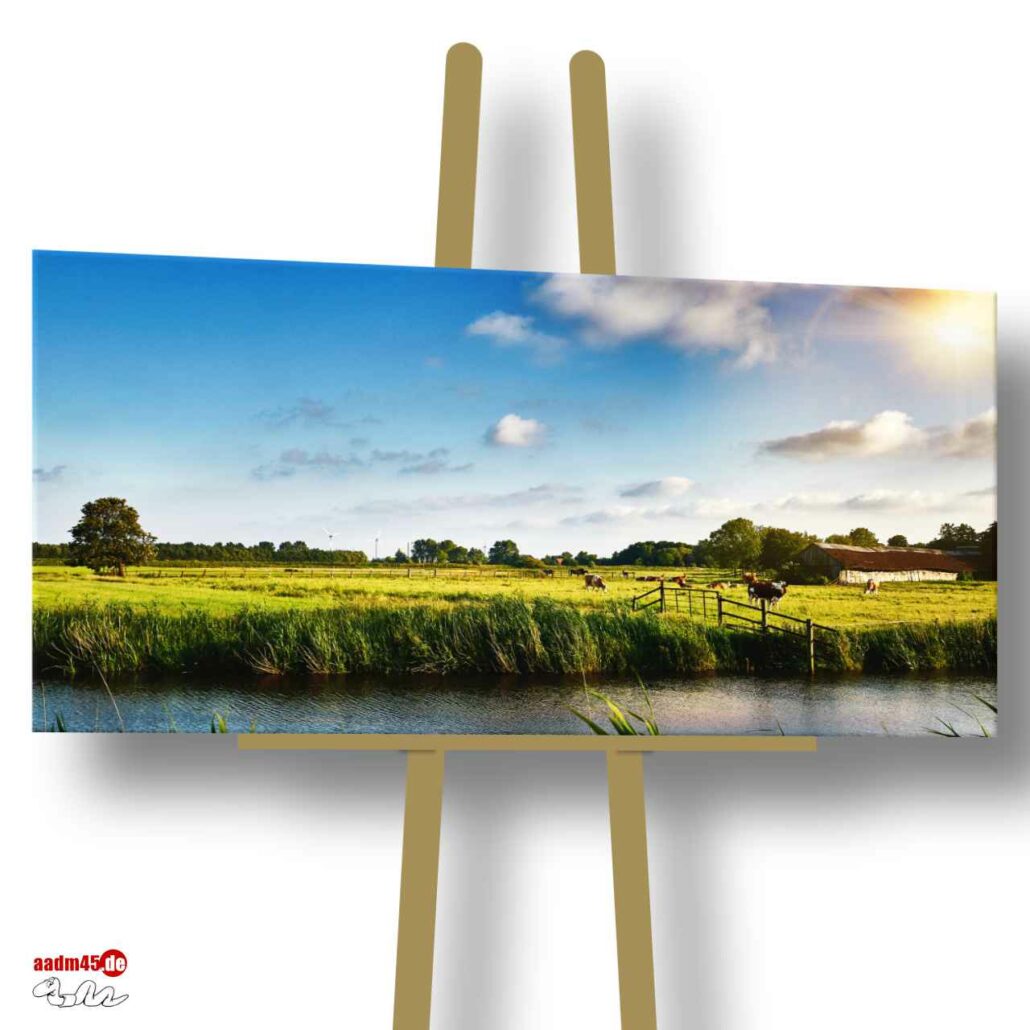 Loxstedt Lune bei der Ziegelei 120x60 cm Canvas